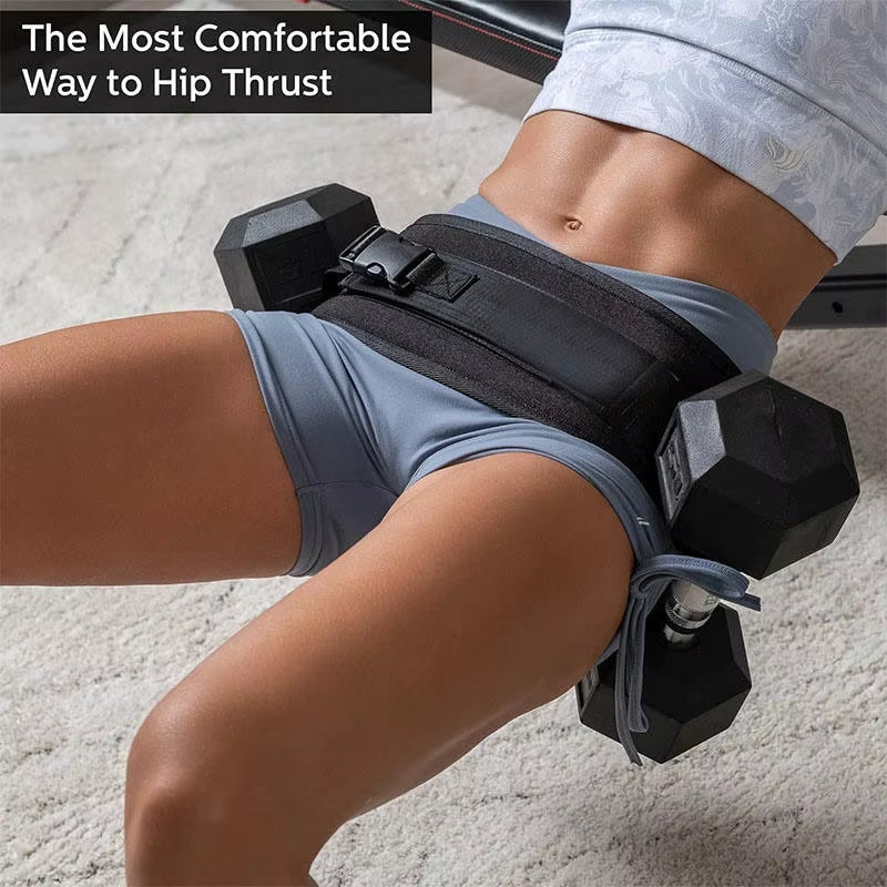 Adjustable Hip Thrust Belt for Glute Training - Home Workout Equipment for Dumbbells and Fitness Accessories