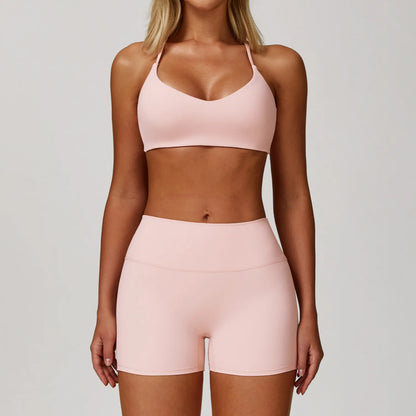 Women's 2/3 Piece Yoga Suit and Gym Set - Long Sleeve Sports Bra and Athletic Wear for Running and Workouts