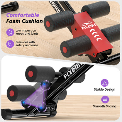 FLYBIRD Adjustable Ab Workout Equipment, Full Body Strength Training, Foldable Waist Trainer, 330 Lb Capacity