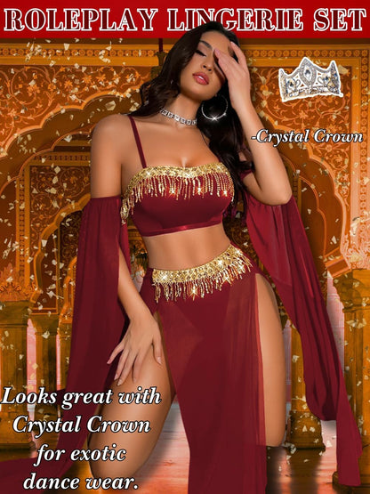 Exotic Wear Dancer Outfits, High Slit Lingerie
