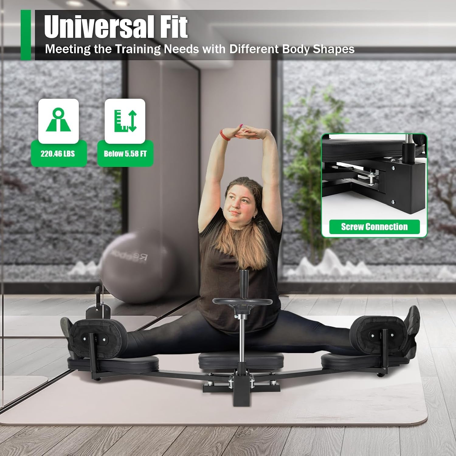 Leg Stretcher Machine Split Training, Heavy Duty Steel Frame Equipment Splits Machine for Flexibility Stretching Equipment, Leg Stretcher for Ballet, Yoga, Gymnastics and Other Sports