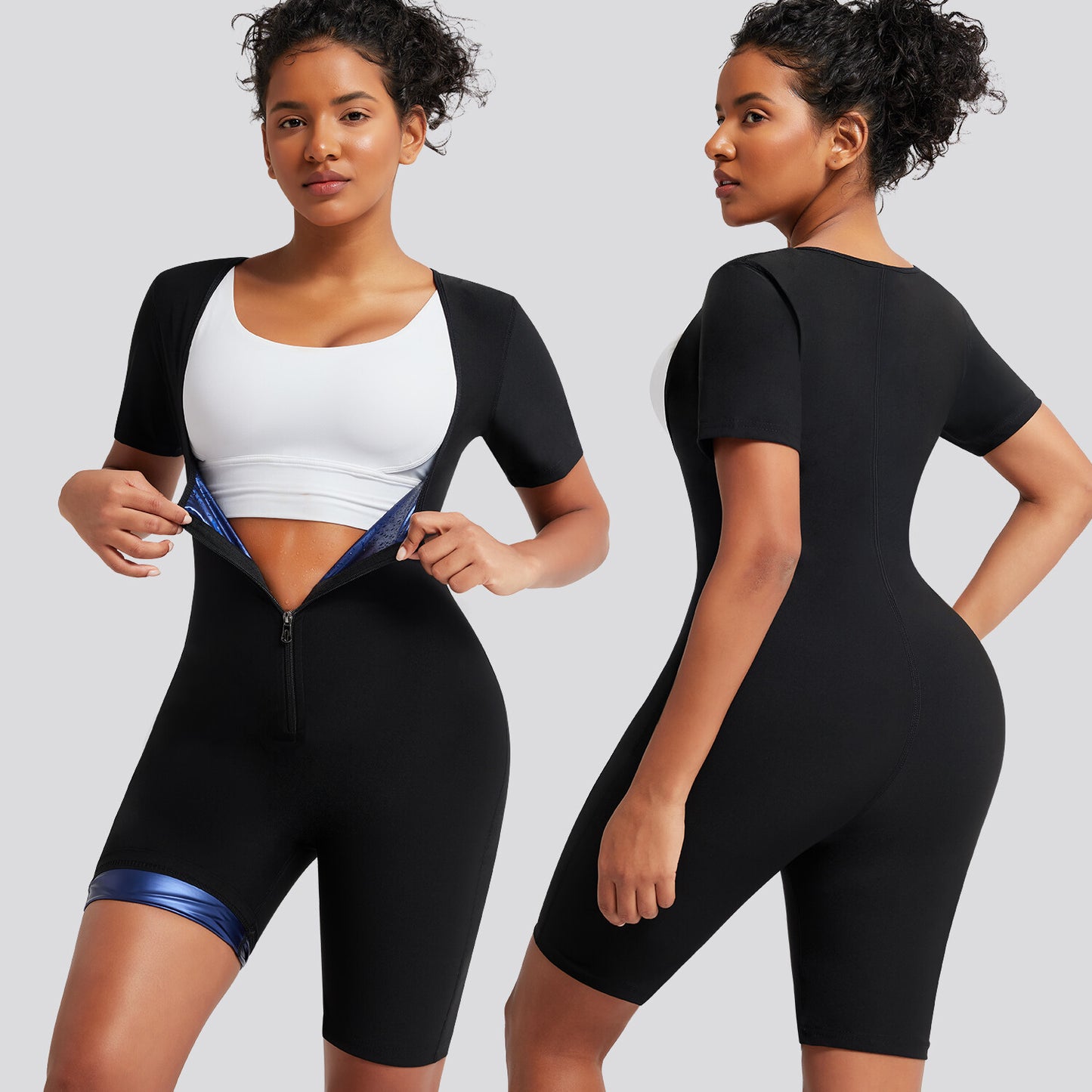Women Sauna Sweat Suits Weight Loss Workout Vest Waist Trainer Shirt Shapewear