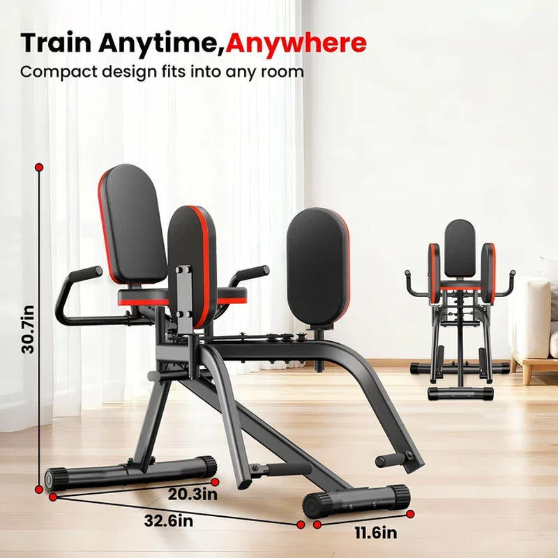 HXD-ERGO Home Gym Hip Abductor Machine - Quiet Glute & Leg Workout Equipment with 6-Level Resistance for Men/Women Hips Shaping ，Max Load 440 Lbs