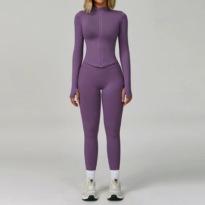 Women's Yoga Set - 2/3 Piece Gym Apparel, High Waist Leggings and Sports Bra for Fitness and Workout