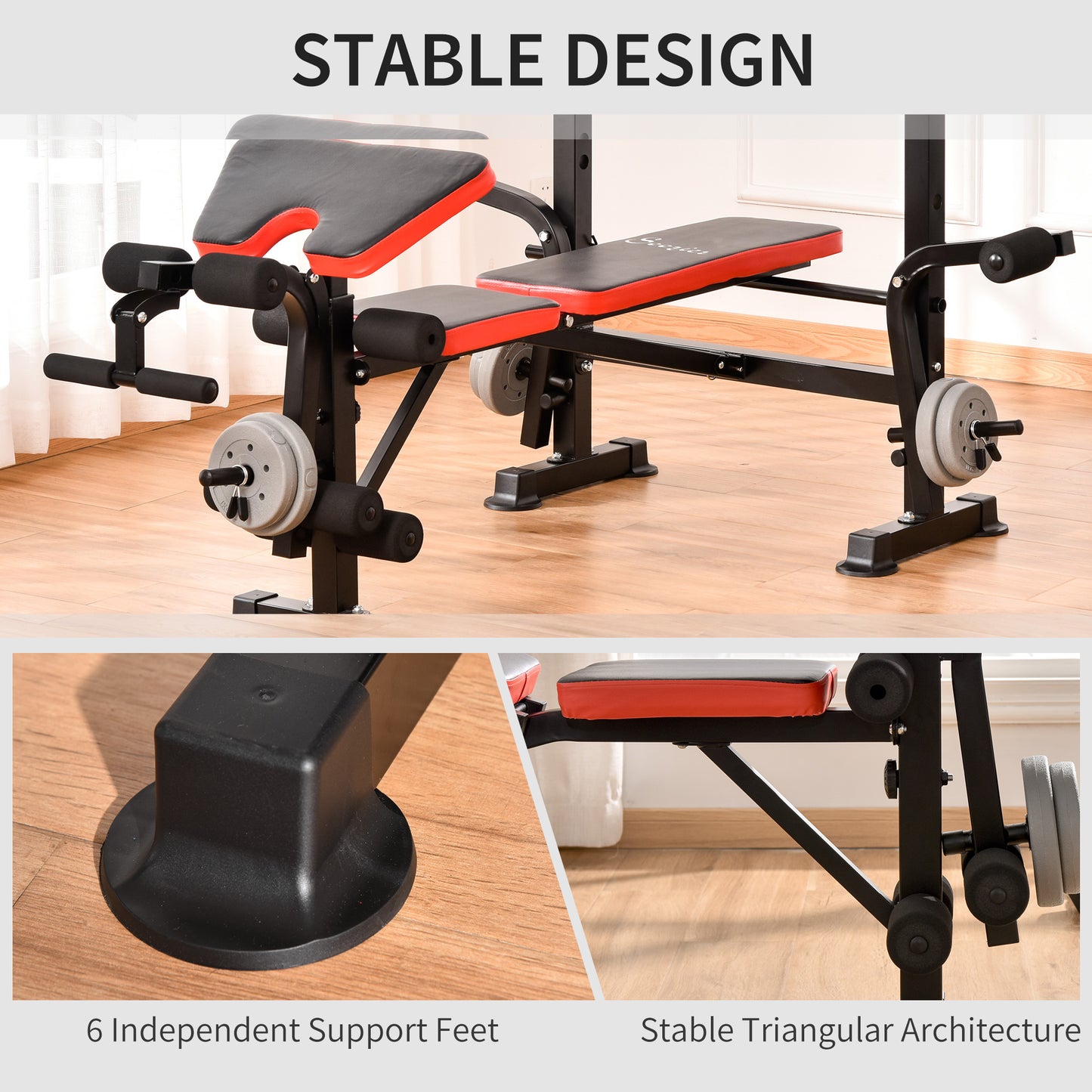 Multi-Function Adjustable Weight Training Bench Gym Fitness Lifting Bench