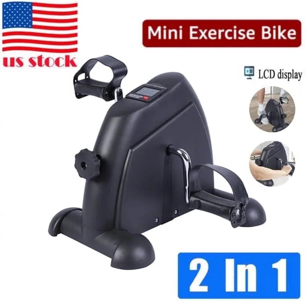 BAOKALER Desk Bike Pedal Exerciser, Mini Exercise Bike Stepper Indoor Exercise, Elder Bike Pedal Exerciser under Desk Fitness Equipment with LCD Screen Display