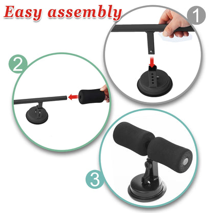 Sunny Sit up Bar Adjustable Sit up Assistant Device Household Fitness Equipment for Body Abdominal Stretching Muscle Training(Black)