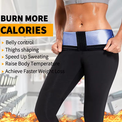 Sauna Sweat Pants for Women High Waist Slimming Leggings Waist Trainer Compression Thermo Workout Exercise Body Shaper Thighs