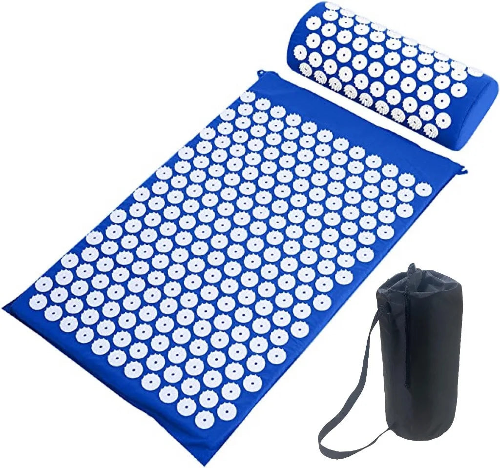 Acupressure Mat Sensi Massage Mat Pillow Set Acupuncture Massage Yoga Cushion Relieve Back Pain Foot Massager Shakti Mat