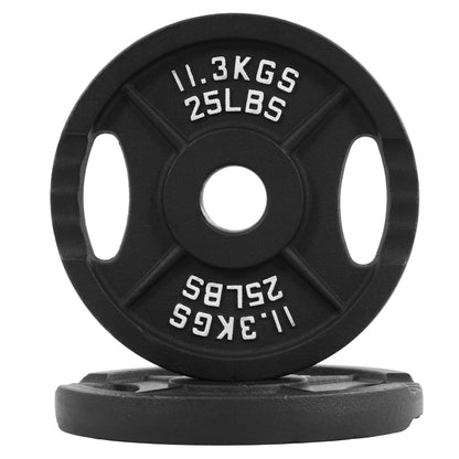 Balancefrom Classic Cast Iron Weight Plates for Strength Training, 2-Inch, 35-Pound, Set