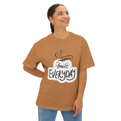 Unisex Oversized Boxy Tee - "Smile Everyday"