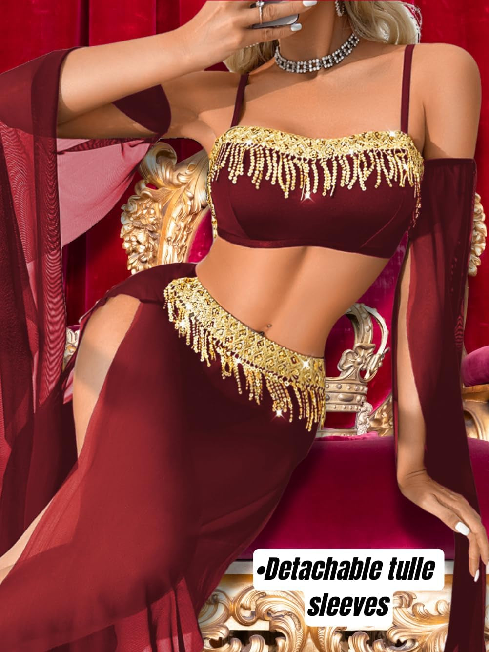 Exotic Wear Dancer Outfits, High Slit Lingerie