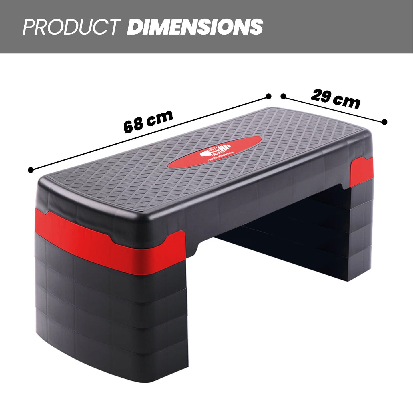 Aerobic Stepper Adjustable Height 2-3-5 Levels Exercise Stepper for Home Yoga