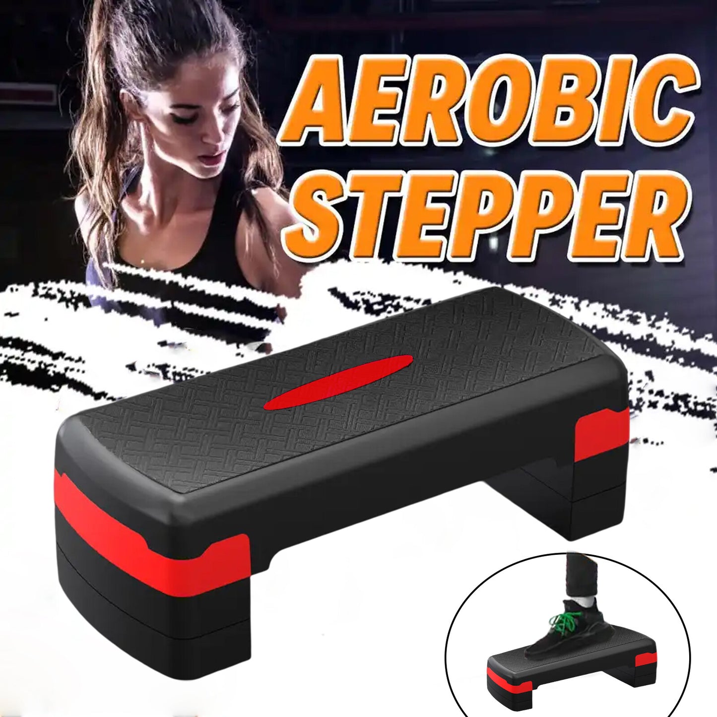 Aerobic Stepper Adjustable Height 2-3-5 Levels Exercise Stepper for Home Yoga