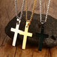 VNOX Classic Mens Cross Pendant Necklace 24" Stainless Steel Link Chain Necklace Christ Faith Prayer Jewelry