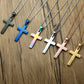 VNOX Classic Mens Cross Pendant Necklace 24" Stainless Steel Link Chain Necklace Christ Faith Prayer Jewelry