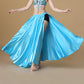 2022 Performance Belly Dance Costume Saint Skirt 2-sides Slits Skirt Sexy Women Oriental Belly Dance Skirt Female Dance Clothes