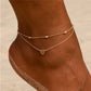 Boho Double Layer Pearl Anklets