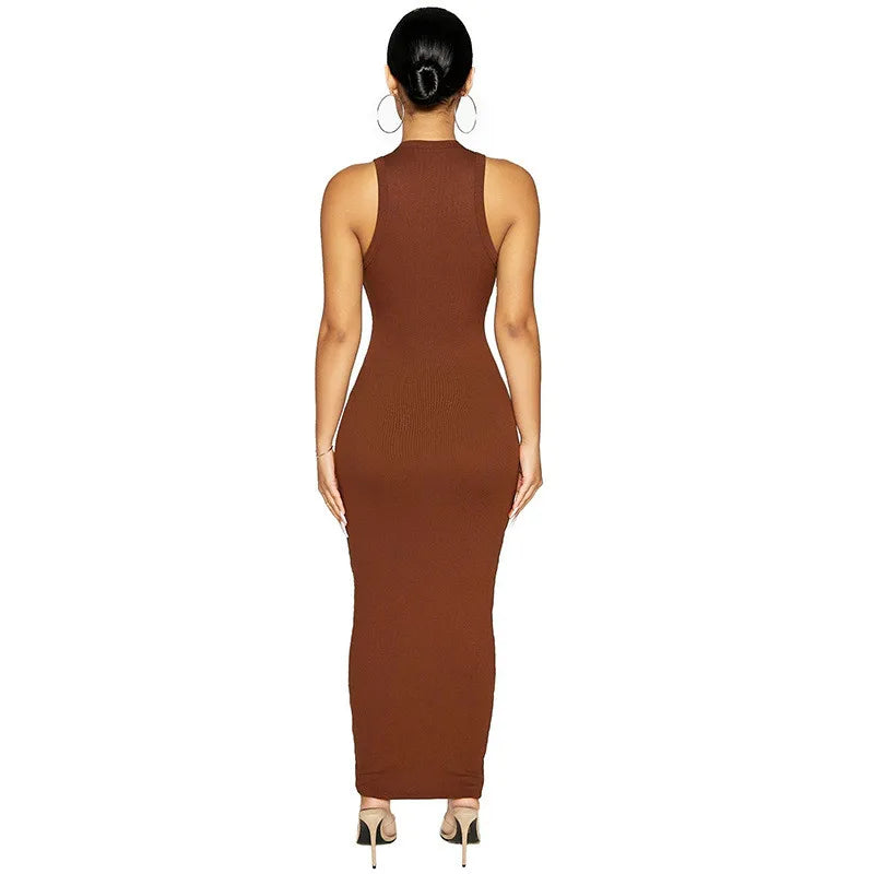 Ribbed Knit Bodycon Maxi Dress