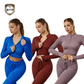 Seamless Sweat-Absorbent Hip High Waist Tight Long Sleeve Yoga Wear