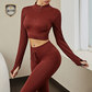 Seamless Sweat-Absorbent Hip High Waist Tight Long Sleeve Yoga Wear