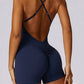 Quick-Drying Nude Feel Hip Lifting Women's Summer Running Sling One-Piece