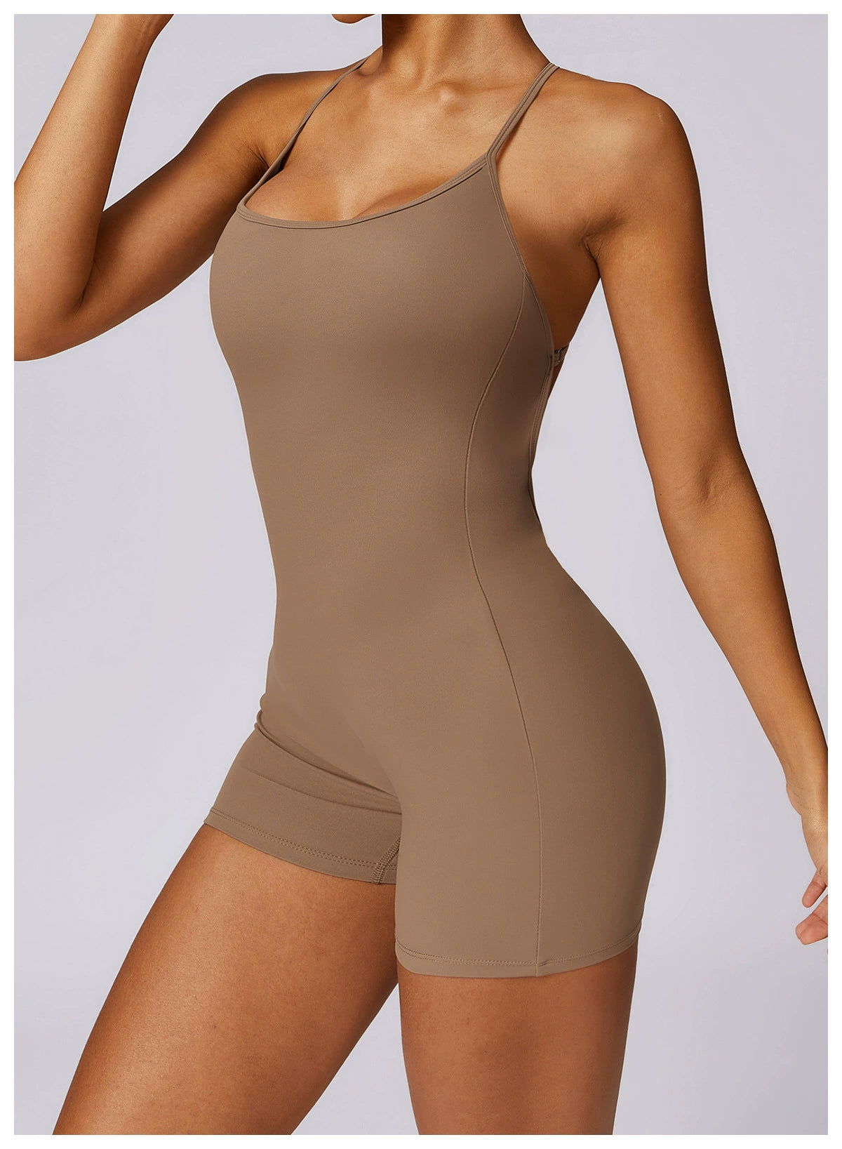 Quick-Drying Nude Feel Hip Lifting Women's Summer Running Sling One-Piece