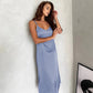 Elegant Summer Satin Maxi Dress