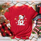 Merry Christmas Girl Red Print T-shirts Women Kawaii Y2K 90S Santa Claus Sweetshirts Female Tops Tee Harajuku Clothing