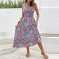 Women Flower Print Dress Boho A-Line Long Dress Women Summer Vintage Maxi Dresses Casual Loose Holiday Party Dress 2023