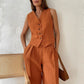 Chic Linen Cotton Two-Piece Suit