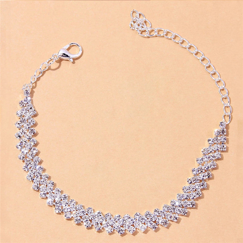 Shining Cubic Zirconia Anklet