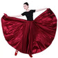 Women 360 Degree Belly Dance Satin Skirt Tribal Gypsy Costume Long Full Skirts Oriental Spanish Dancer Practice Wear