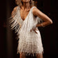 2023 New Fashion Women Corset Evening Party Cocktail Dress Night Clubwear Tassels Glam Party Dress Gatsby Fringe Costume Dress