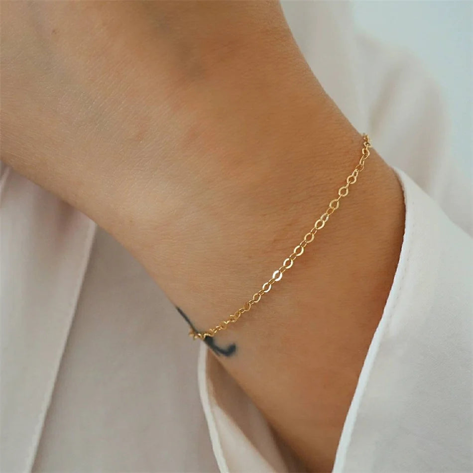 Trendy Stainless Steel Snake Chain Bracelets