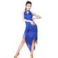 Women Shiny Fringe Halter Neck Dress Roaring Flapper Gatsby Latin Dance Sexy Sparkly Sequins Bodycon Dress