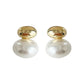 Elegant Gold Pearl Earrings