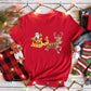 Merry Christmas Girl Red Print T-shirts Women Kawaii Y2K 90S Santa Claus Sweetshirts Female Tops Tee Harajuku Clothing