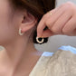 Korean Simple Circle Pearl Earrings