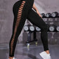 Sexy Hollow Black  Seamless Leggings Women Fitness Leggings Gym Yoga Pants High Waist Yoga Pants Sports Female Clothing