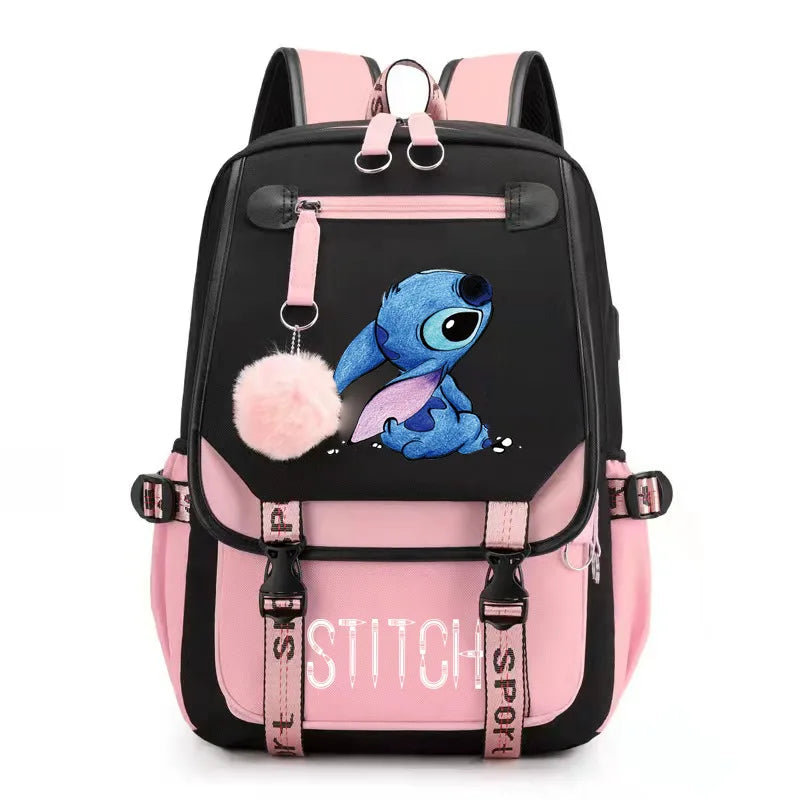 Disney Stitch Backpack with USB Charging