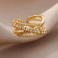 Gold Stainless Steel Heart Ring