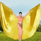 Wing Costume Prop Festival Wing Accessory Eye-catching Belly Dance Wing Set with Telescopic Rod for Parties for Stunning