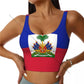 Women Sexy Sports Vest Flag Of Haiti Female Streetwear Sport Lingerie Tee Crop Top