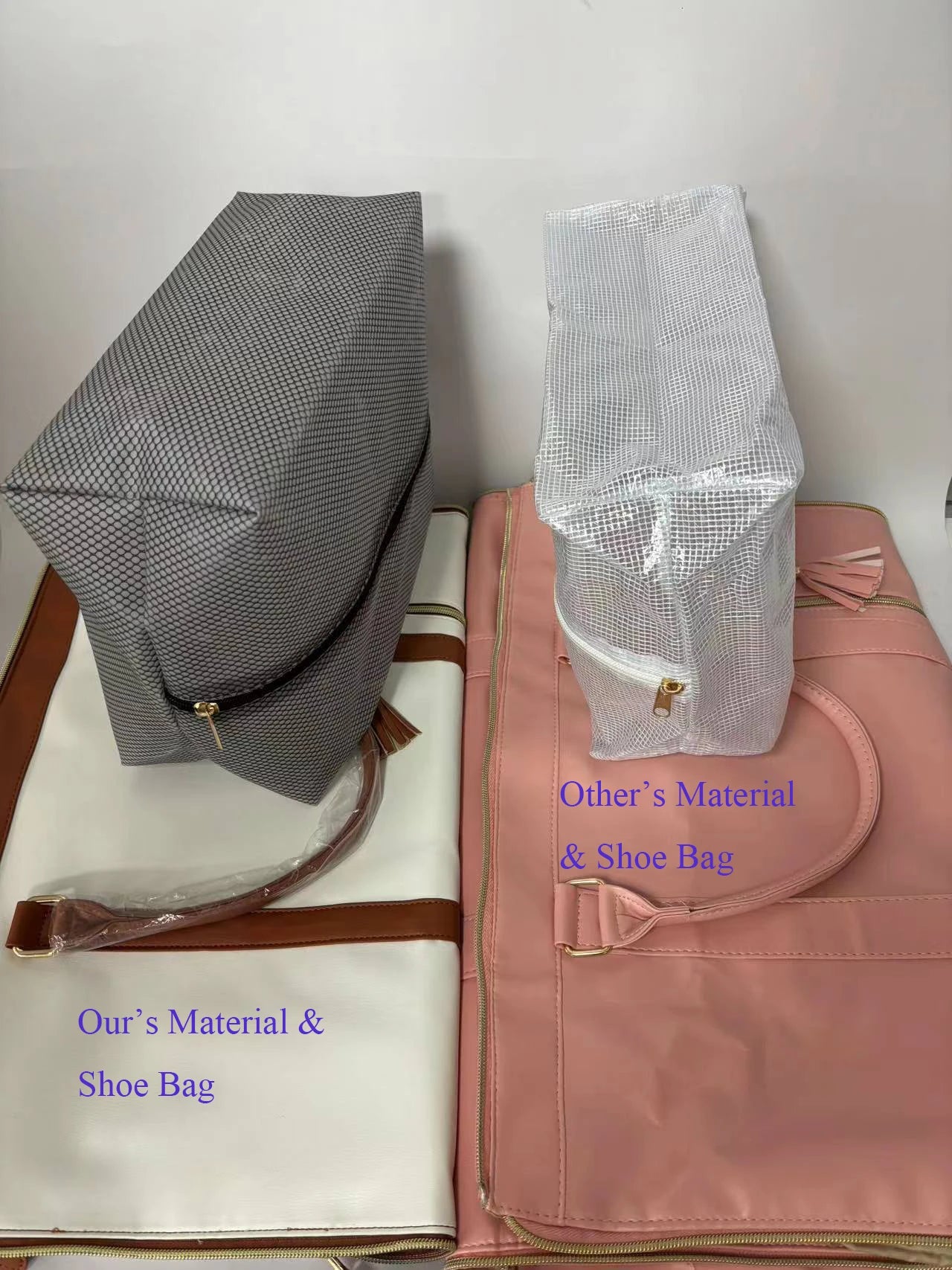 Custom Foldable PU Leather Garment Bag