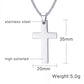 VNOX Classic Mens Cross Pendant Necklace 24" Stainless Steel Link Chain Necklace Christ Faith Prayer Jewelry