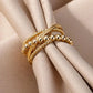 Gold Stainless Steel Heart Ring