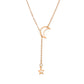 Gold Moon Star Pendant Choker Necklace