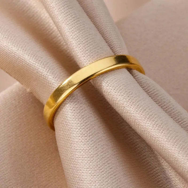 Gold Stainless Steel Heart Ring