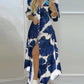 Boho Long Sleeve Printed Maxi Dress